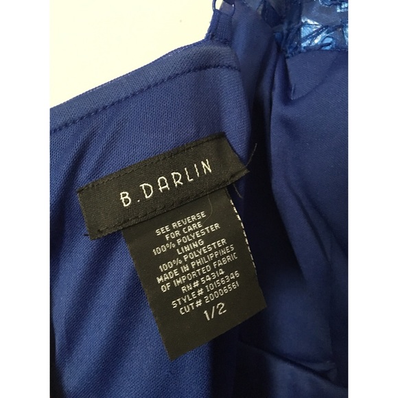 B. Darling prom dress, size 1/2, color royal blue - Picture 6 of 8